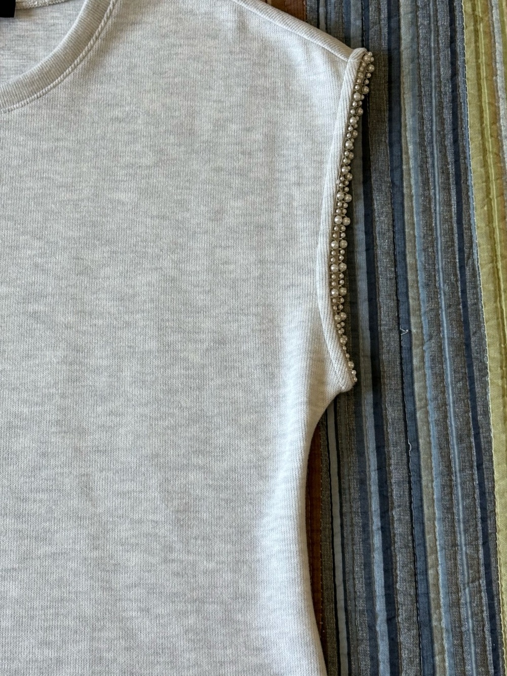 Marc New York Pearl Trim Tee.  Sz M